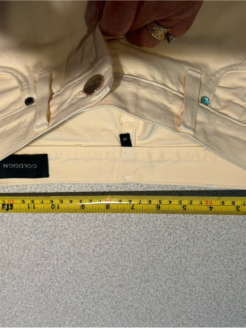 Goldsign Soft butter yellow Denim Jeans